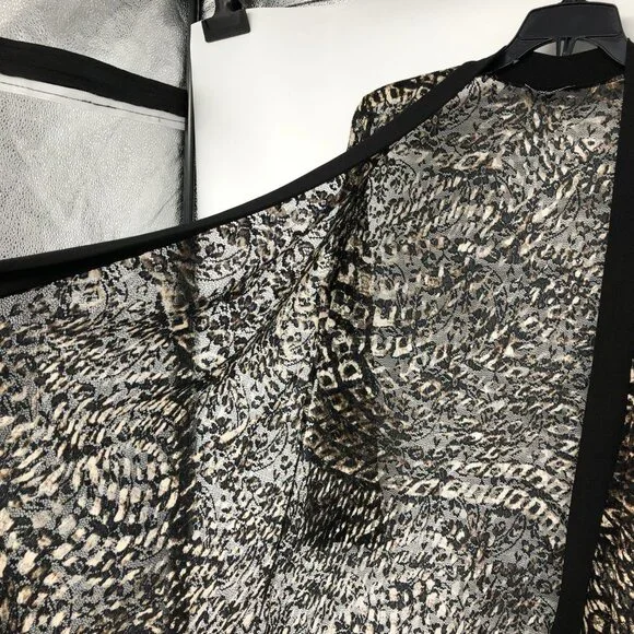 Initiatives Brown Abstract Patterned Robe Cardigan size M - Picture 8 of 15